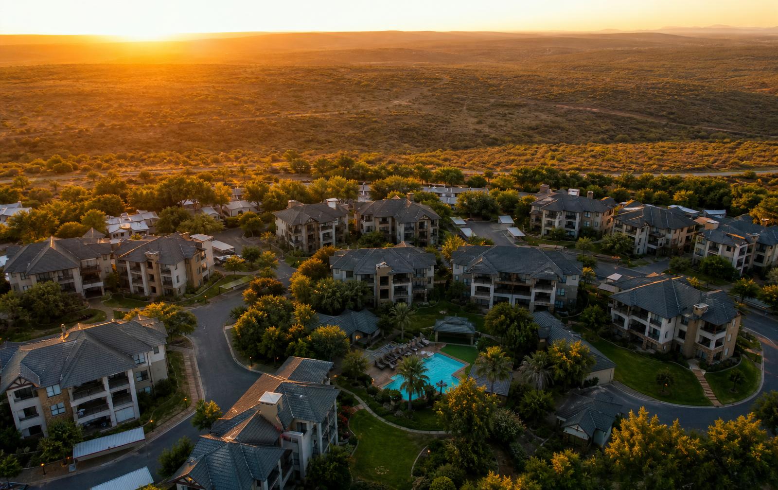 Golden hour aerial