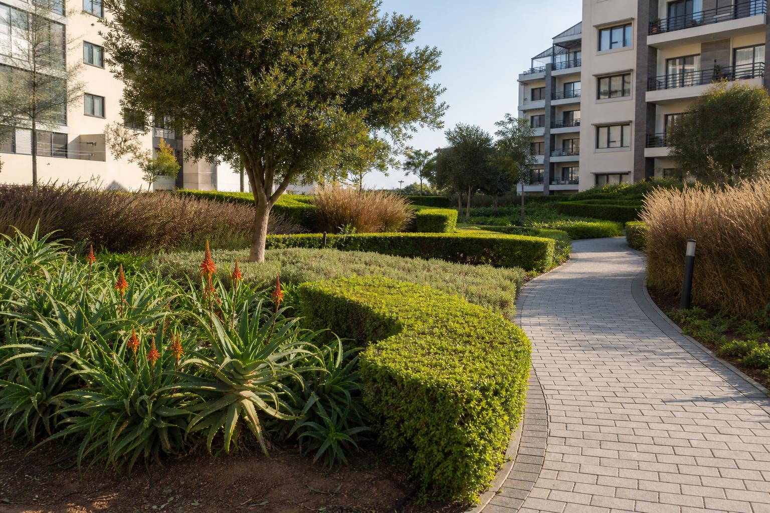 Manicured gardens