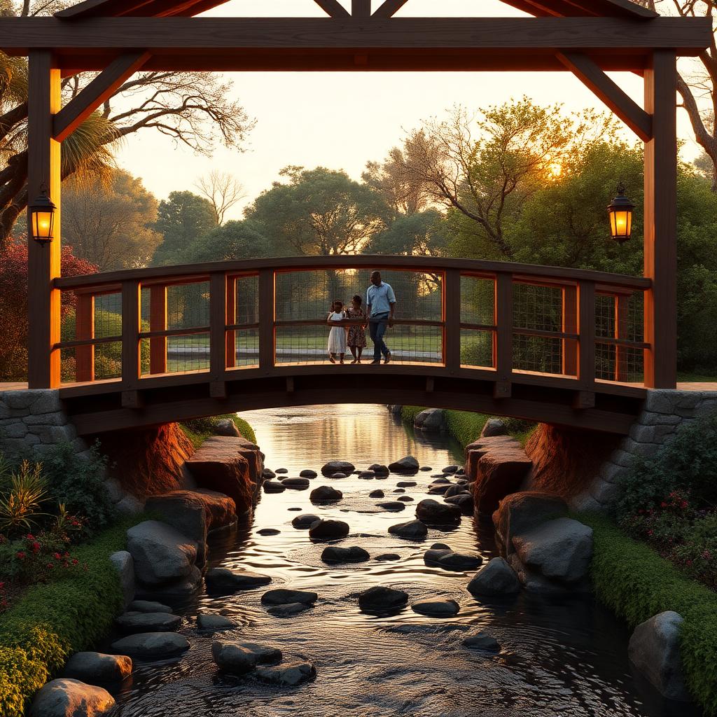 Timber & stone bridge